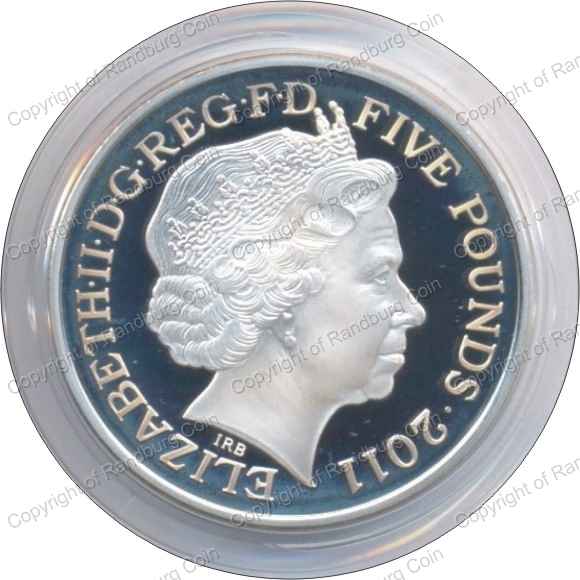 Great_Britain_2011_Silver_Proof_5_Pounds_Wedding_William_and_Kate_Coin_ob