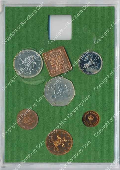 Great Britain and Northern Ireland 1975 coinage rev