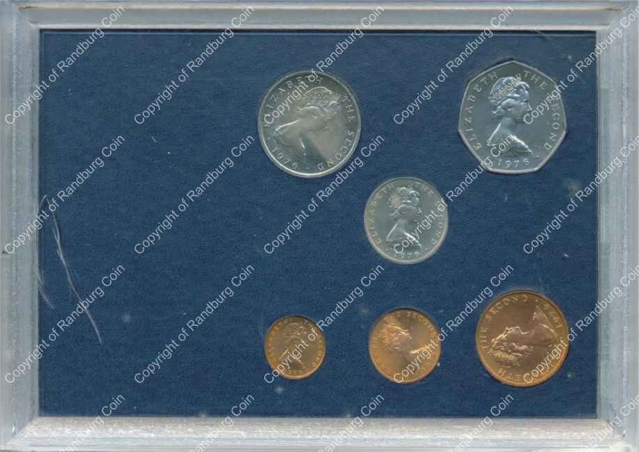 Isle of Man 1976 Decimal coin set rev