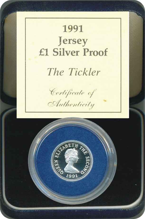 Jersey_1991_1_pound_silver_proof_The_Tickler_box_ob