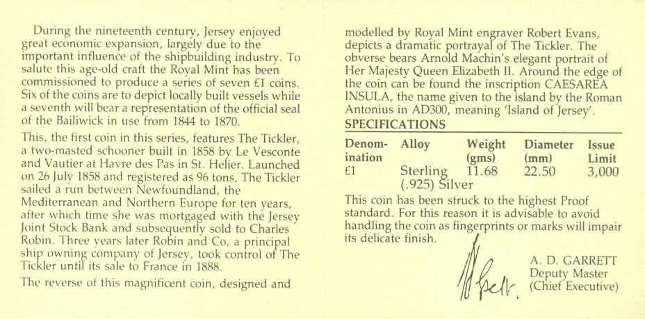 Jersey_1991_1_pound_silver_proof_The_Tickler_cert_rev