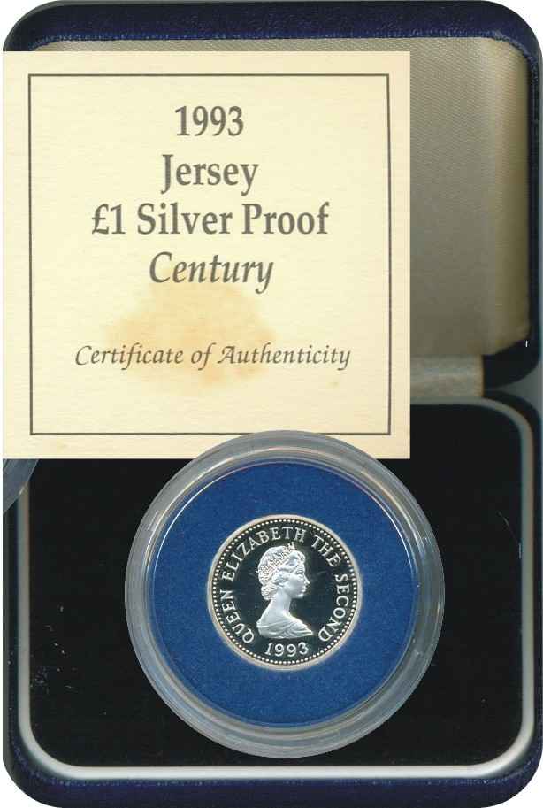Jersey_1993_1_pound_silver_proof_Century_box_ob