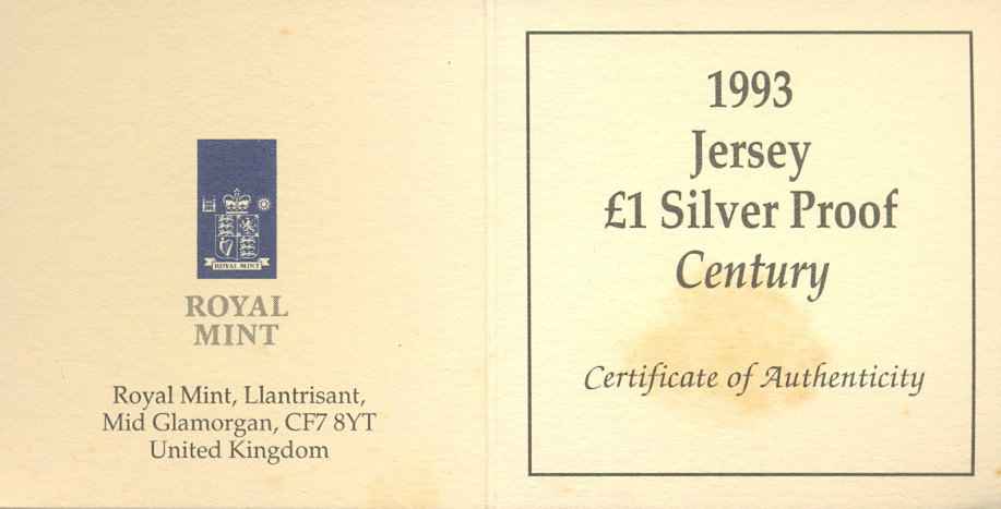 Jersey_1993_1_pound_silver_proof_Century_cert_ob