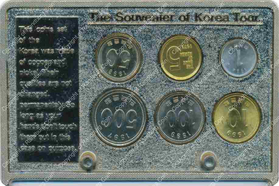 Korea Souvenir coin set rev