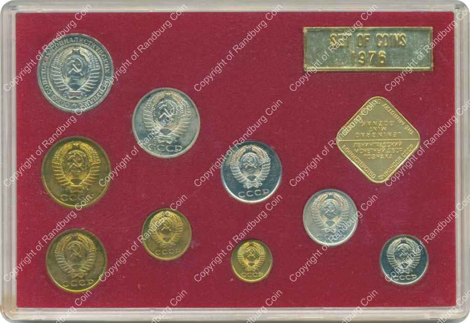 Russia 1976 set of coins ob