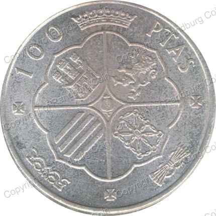 Spain_1966_Silver_100_Pesetas_rev
