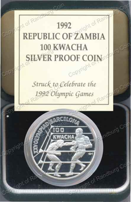 Zambia_1992_Silver_100_Kwacha_Olympics_Boxing_Coin_Box_rev