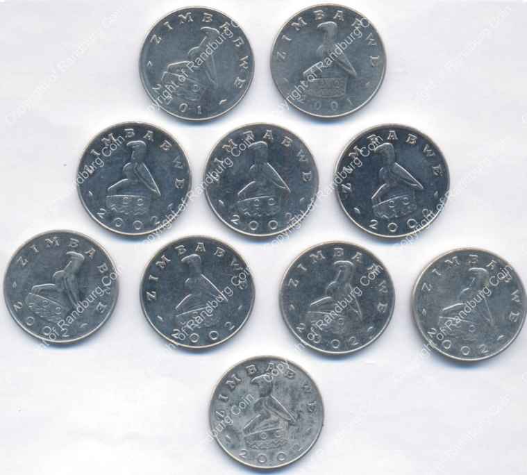 Zimbabwe_10x_2001-02_1_Dollar_coins_ob