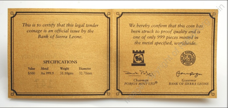 2004_Gold_1oz_$500_Mandela_Sierra_Leone_certificate