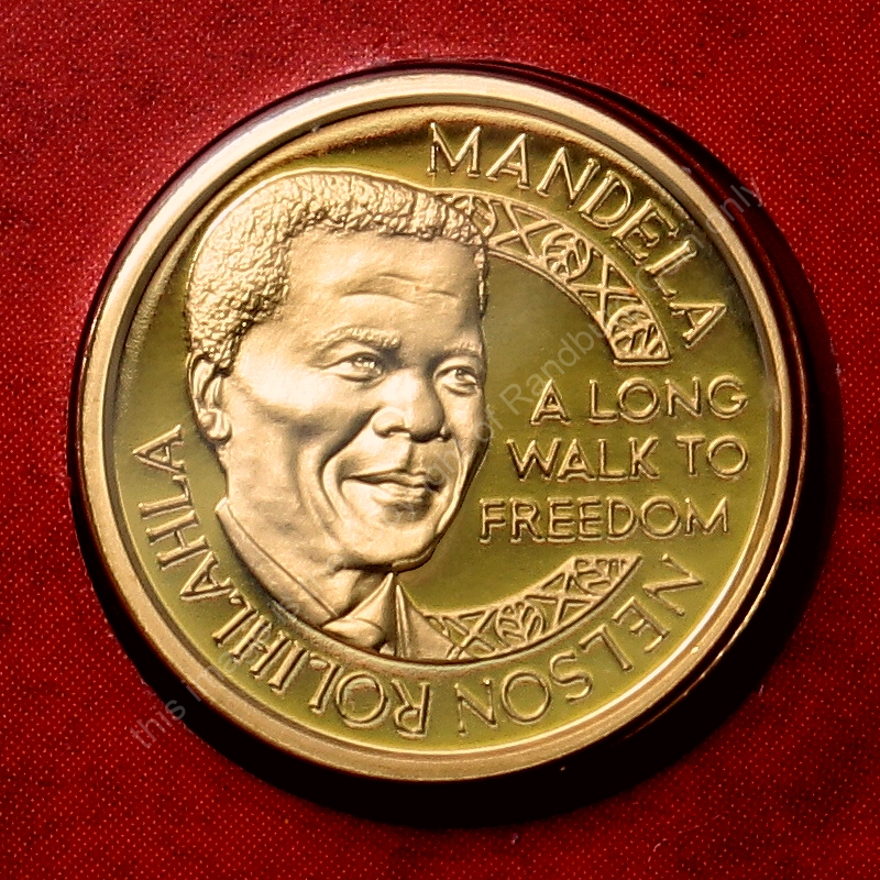 1993 MN Mandela Gold Tenth oz Nobel Laureate Robben Island medal ob