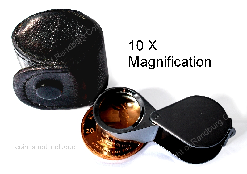 10x Round Loupe Magnifying Glass silver eyepiece