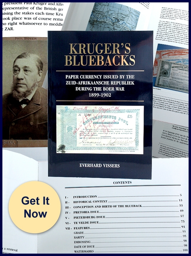 2018 Kruger Bluebacks Currency Issued by the ZAR During the II Boer War Book