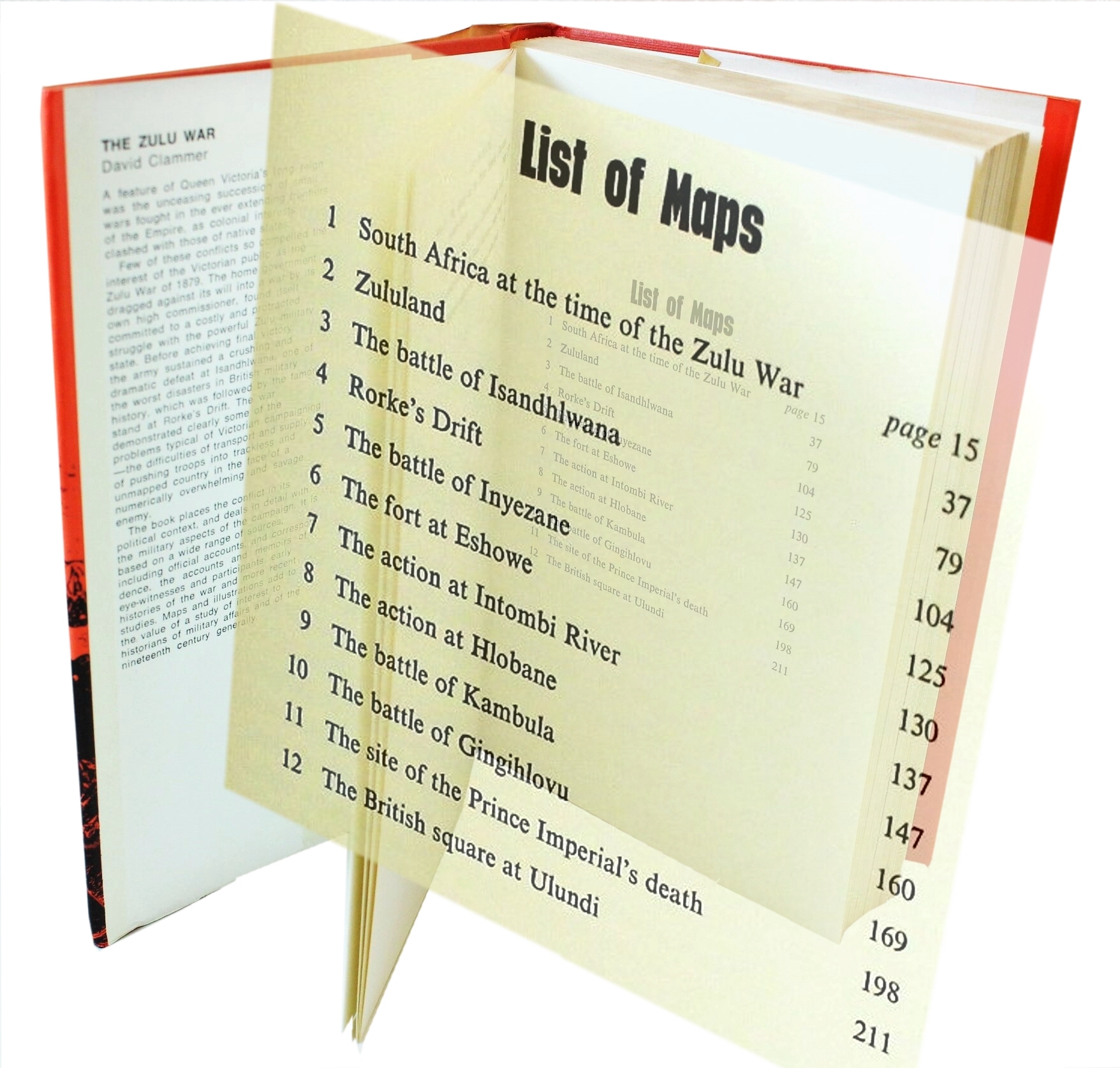 Book The Zulu War by David Clammer list of Maps