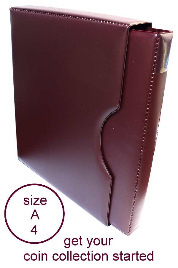 Coin Albums A4 Maroon a