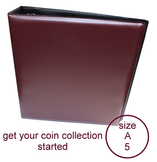 Coin Albums A5 Maroon a