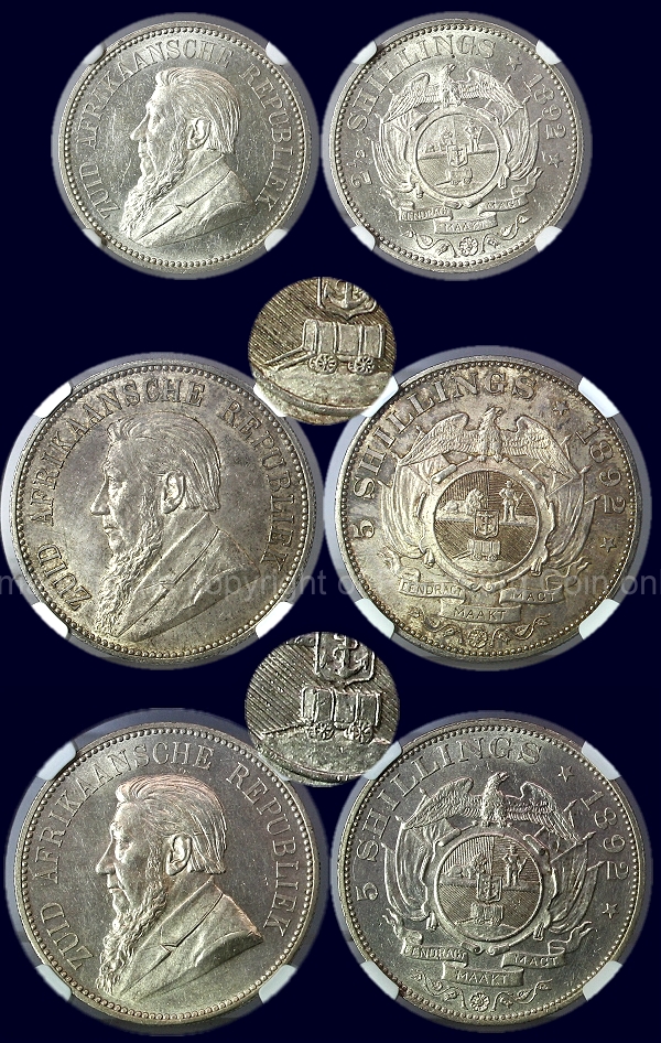 1892 Gold ZAR Paul Kruger NGC Graded Set aaa