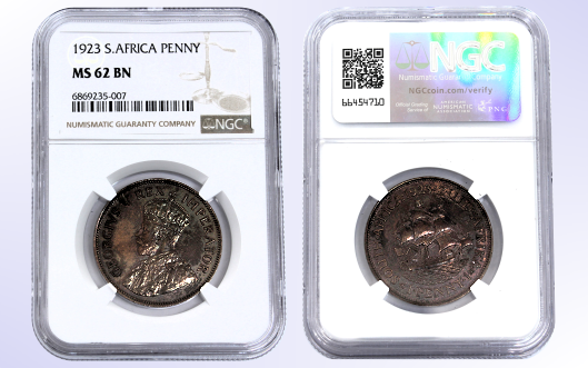 1923 Penny MS62 BN Union of South Africa