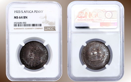 1923 Penny MS64 BN Union of South Africa