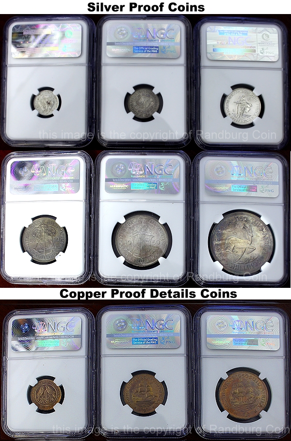 1950 Union of South Africa 9 Coin Proof Set Graded includes Proof Details Coppers rev