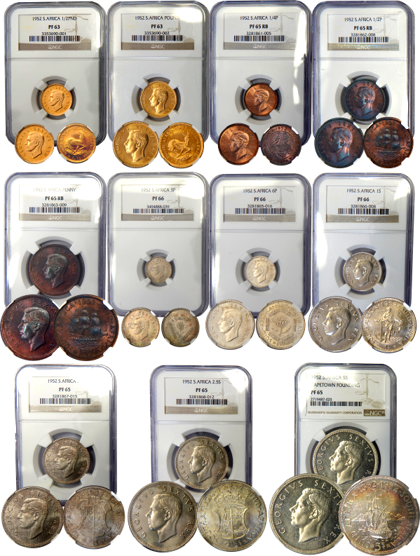 1952 South African Union Silver Long Proof Set