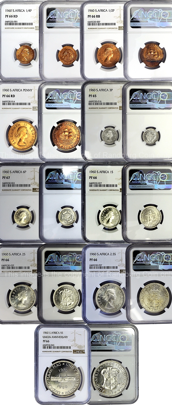 1960 South African Union Silver Short Proof Set