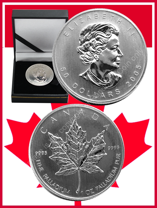 2005 Palladium 1 oz Dollar Canadian Maple Leaf