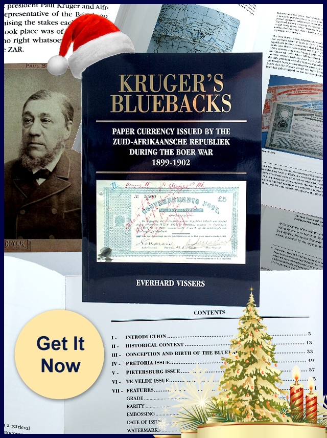 2018 Kruger Bluebacks Currency Issued by the ZAR During the II Boer War Book a