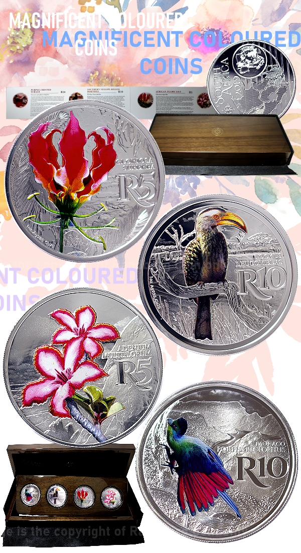 2019 Sterling Silver Coloured 4x 1oz Man snd the Biospher Kruger to Canyons Bio Reserve