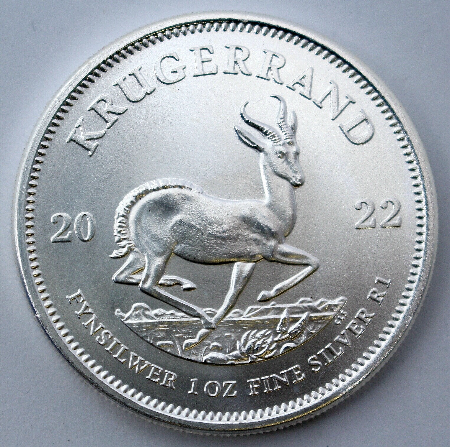 2022 Silver 1oz Bullion Krugerrand rev