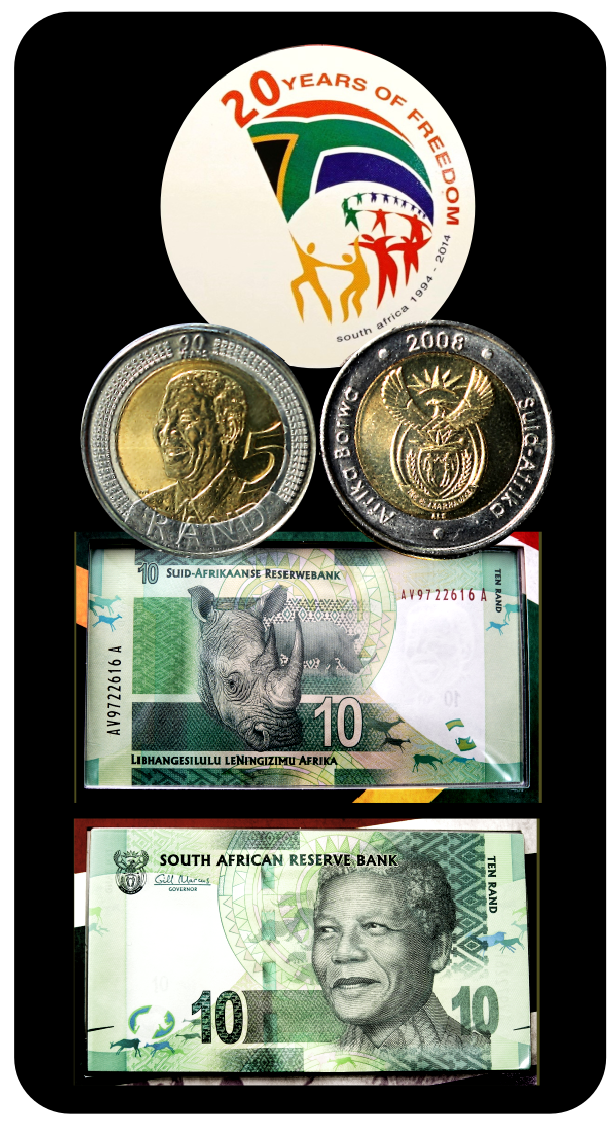 20 Years of Democracy Set with R10 Uncirculated and R5 Uncirculated Coin aaa