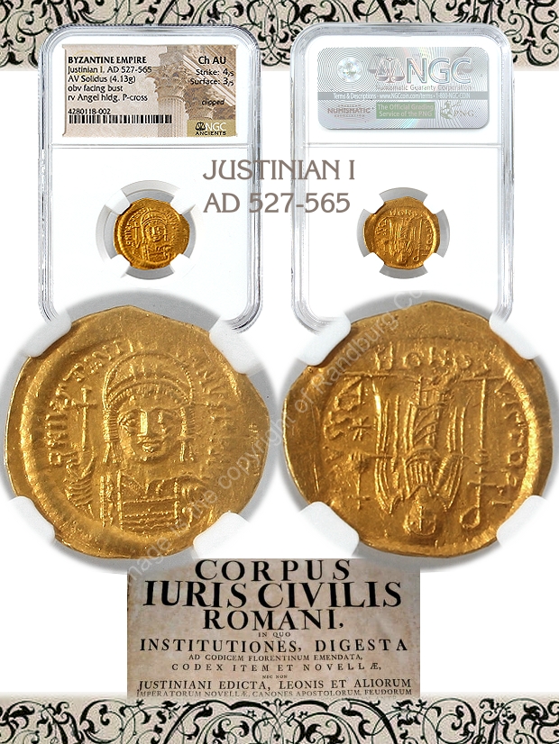 527 to 565 AD Justinian I Byzantine Empire Grade Choice AU