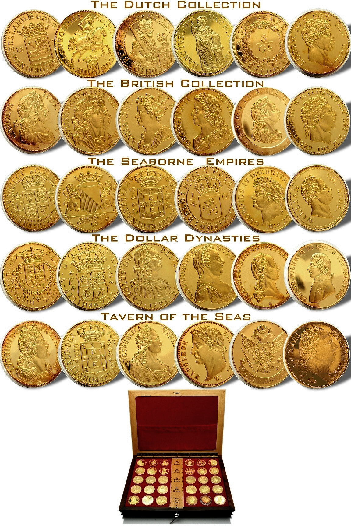 1600 to 1834 Gold Plated Silver Our Cape Coin Heritage Commemorative Coins Set aa