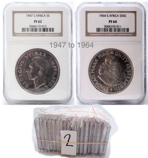1947_to_1965_Silver_5_Shilling_Crown_Set2