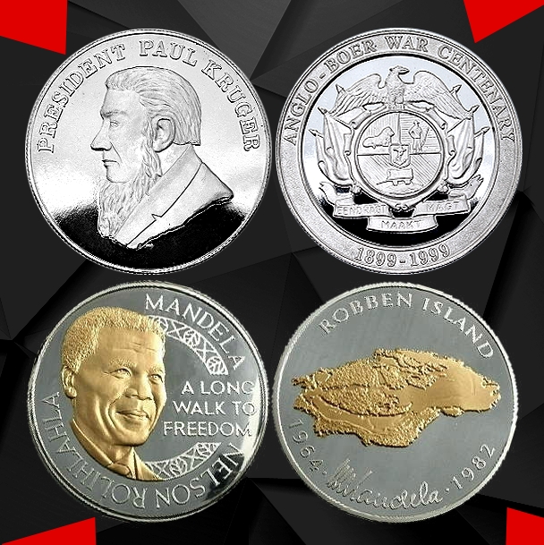 2010 Fine Silver 1 Kg Medallion Mandela Robben Island and Silver 1Kg 1899 to 1999 Anglo Boer War Centenary