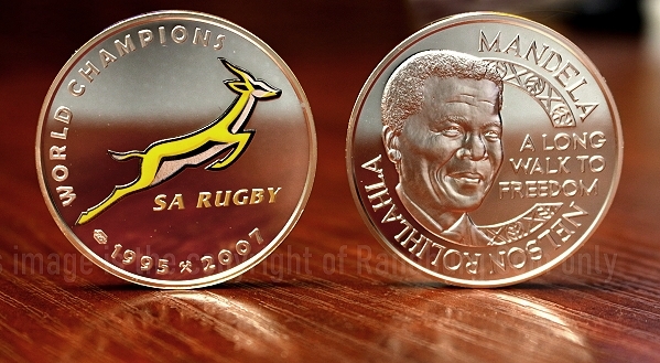 2011 Commemorative Silver 1oz SA Rugby World Champions Mint of Norway