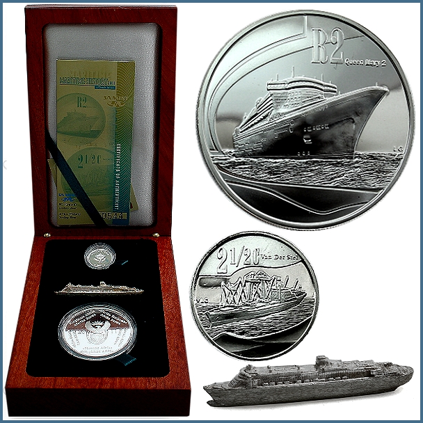 2011 Silver Proof Combo Set R2 and 2 Half cent SA Maritime History