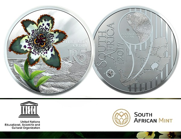 2017 Silver R5 Colour Crown Series Man and The Biosphere The Starfish Lily coin a