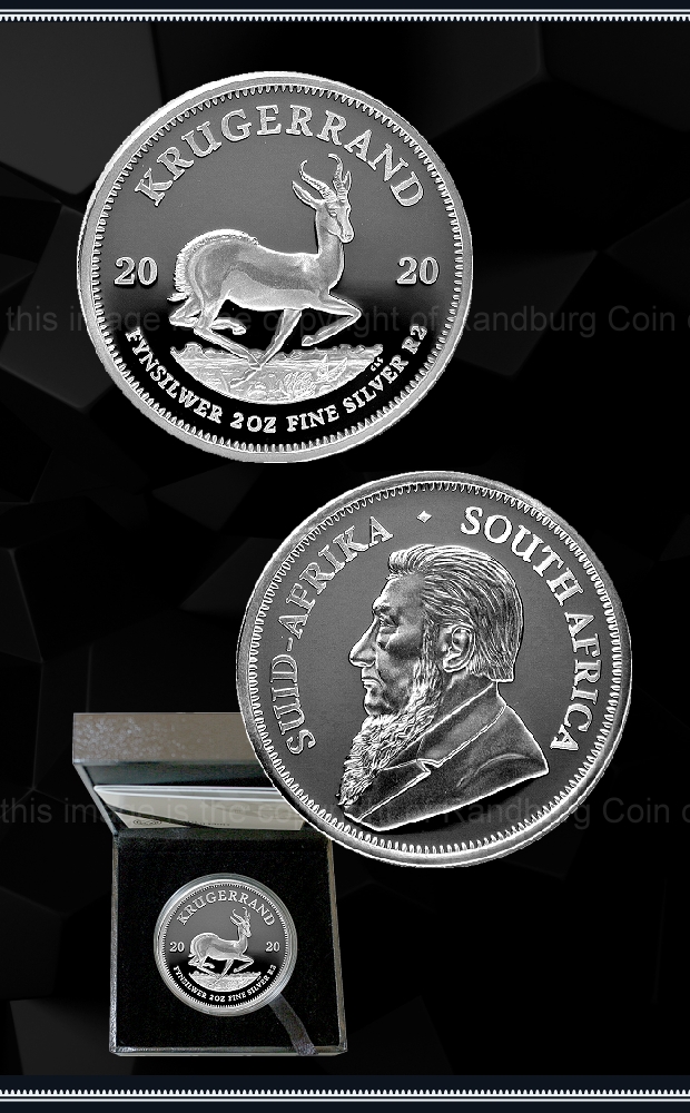 2020 2oz Fine Silver Proof Krugerrand