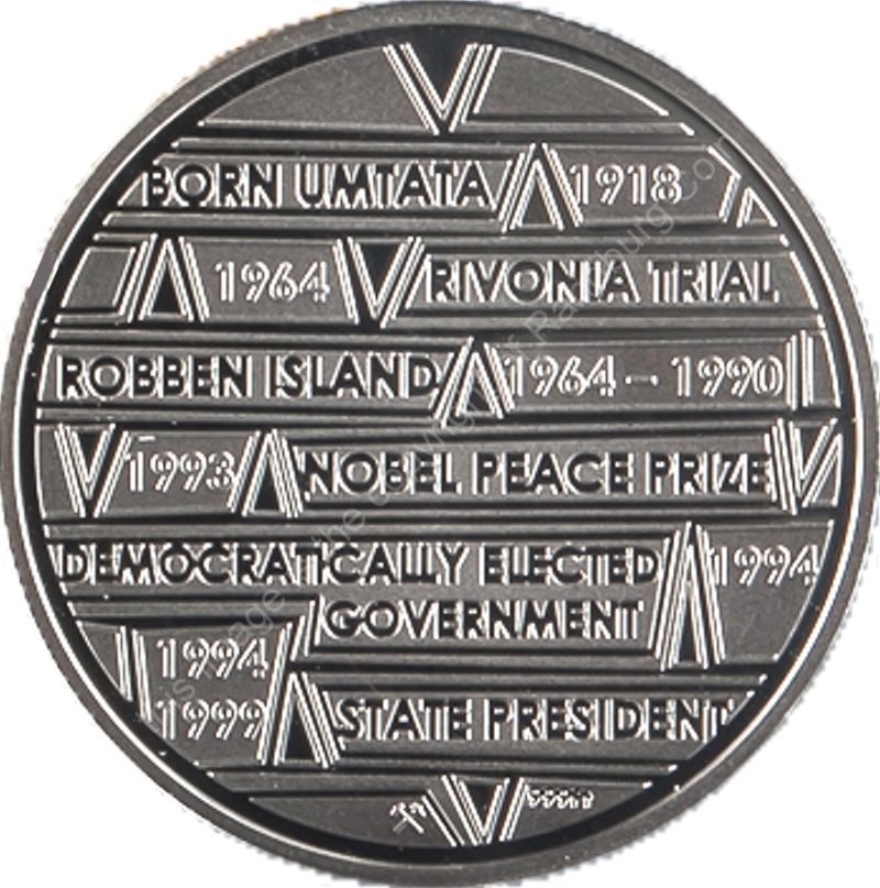 2008 Platinum Tenth Mandela Freedom Walk Norway medal rev