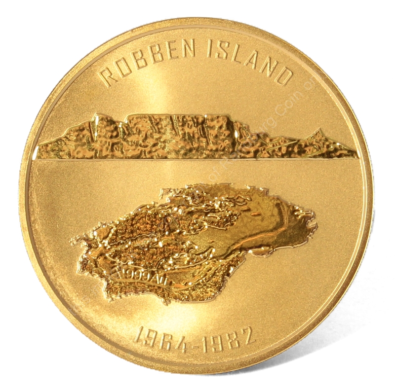 2009 Norway Gold Half oz Mandela Nobel Laureate 1993 Robben Island Coin rev