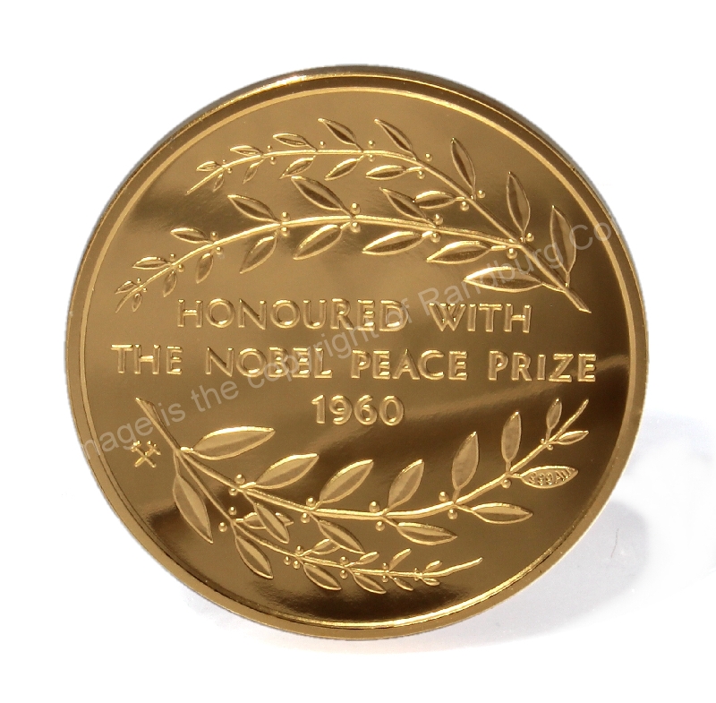 2011 Norway SA Luthuli Anniversary 1960 to 2010 Set Gold Luthuli Half oz medal ob open rev