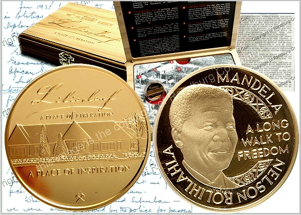 2012 Norway Mandela Gold Proof Half oz Mandela Liliesleaf Medallion