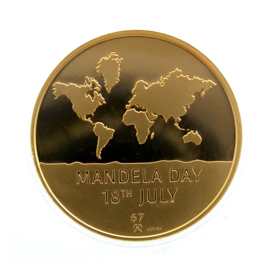 2015 Gold One Half Quarter and Tenth oz Mandela Day 67 Mint Mark 4 Coin Set Half oz Coin rev