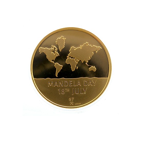 2015 Gold One Half Quarter and Tenth oz Mandela Day 67 Mint Mark 4 Coin Set Quarter oz Coin rev