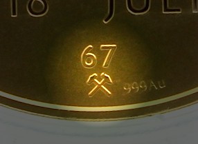 2015 Gold One Half Quarter and Tenth oz Mandela Day 67 Mint Mark 4 Coin Set mintmark