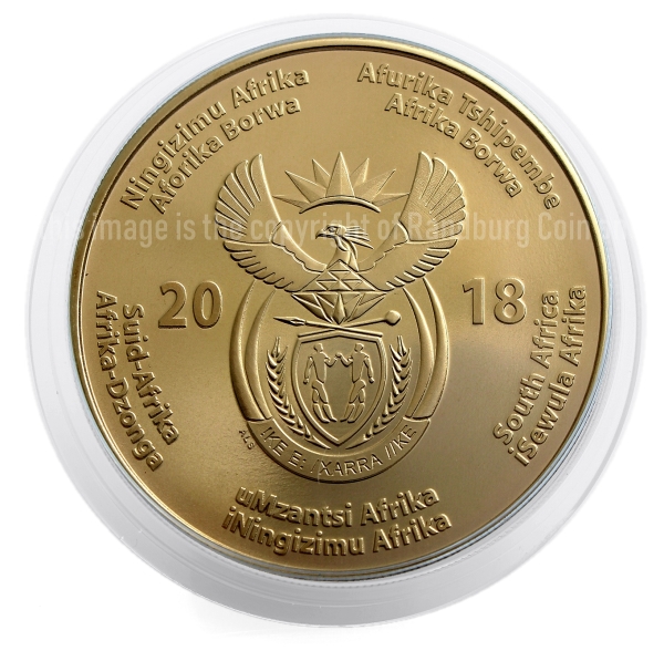 2018 R50 Aluminium Bronze Uncirculated Coin Mandela Centenary ob