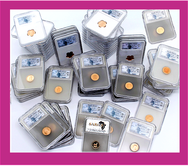 1981 to 1991 1993 1994 1998 2000 to 2005 2008 2013 to 2015 Gold Tenth KRs Graded PF69PF70
