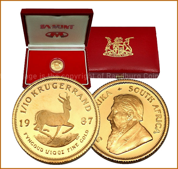 1987 Gold Proof Tenth oz Krugerrand