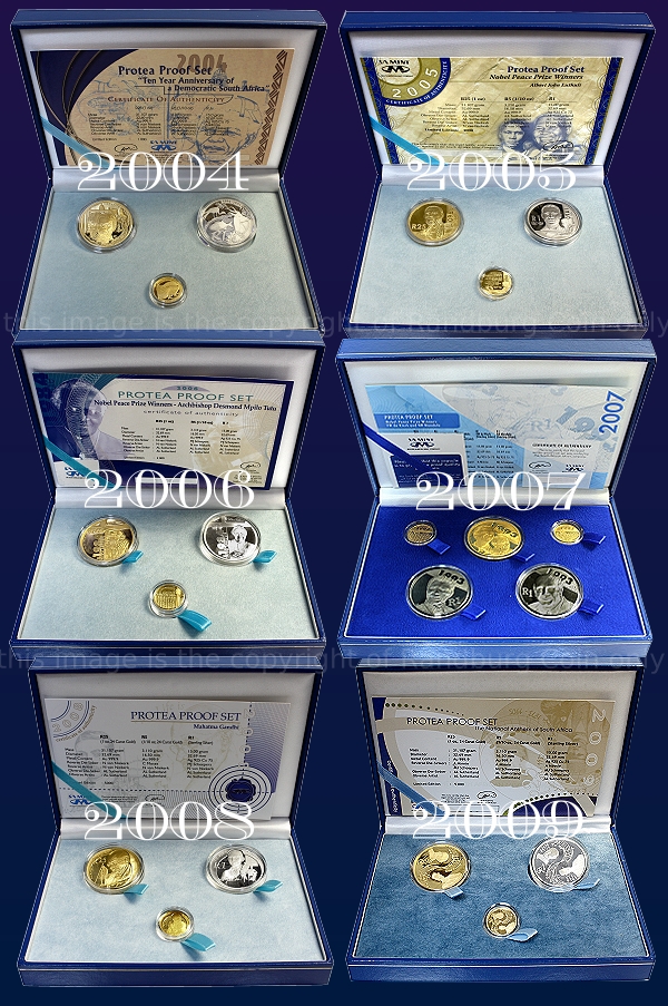 2004 to 2009 Gold Proof Sets