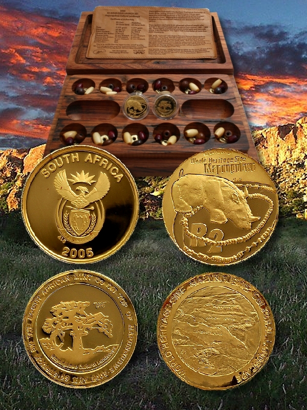 2005 R2 Gold coin and Medal Launch Set Mapungubwe